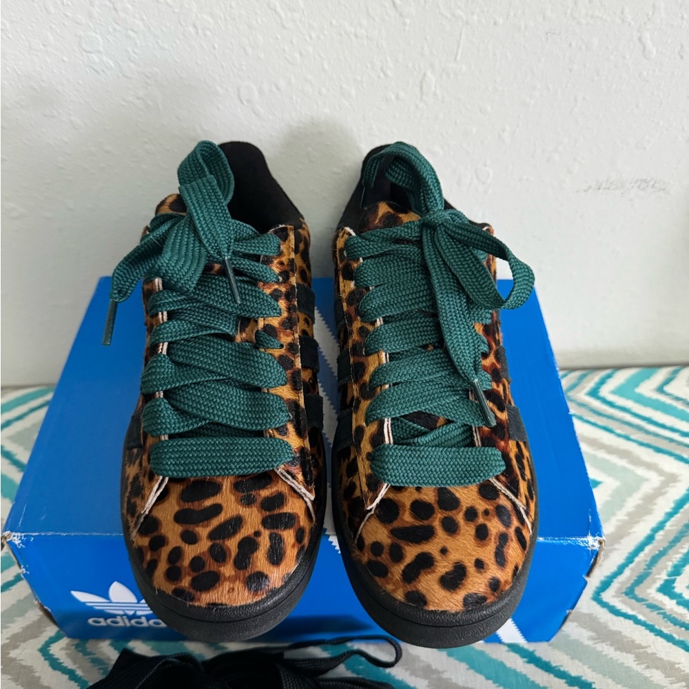 Brand New WT Adidas Campus 00s Cheetah Print with Real Fur - Picture 4 of 8
